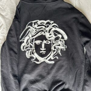Versace Black Sweater with Medusa Design